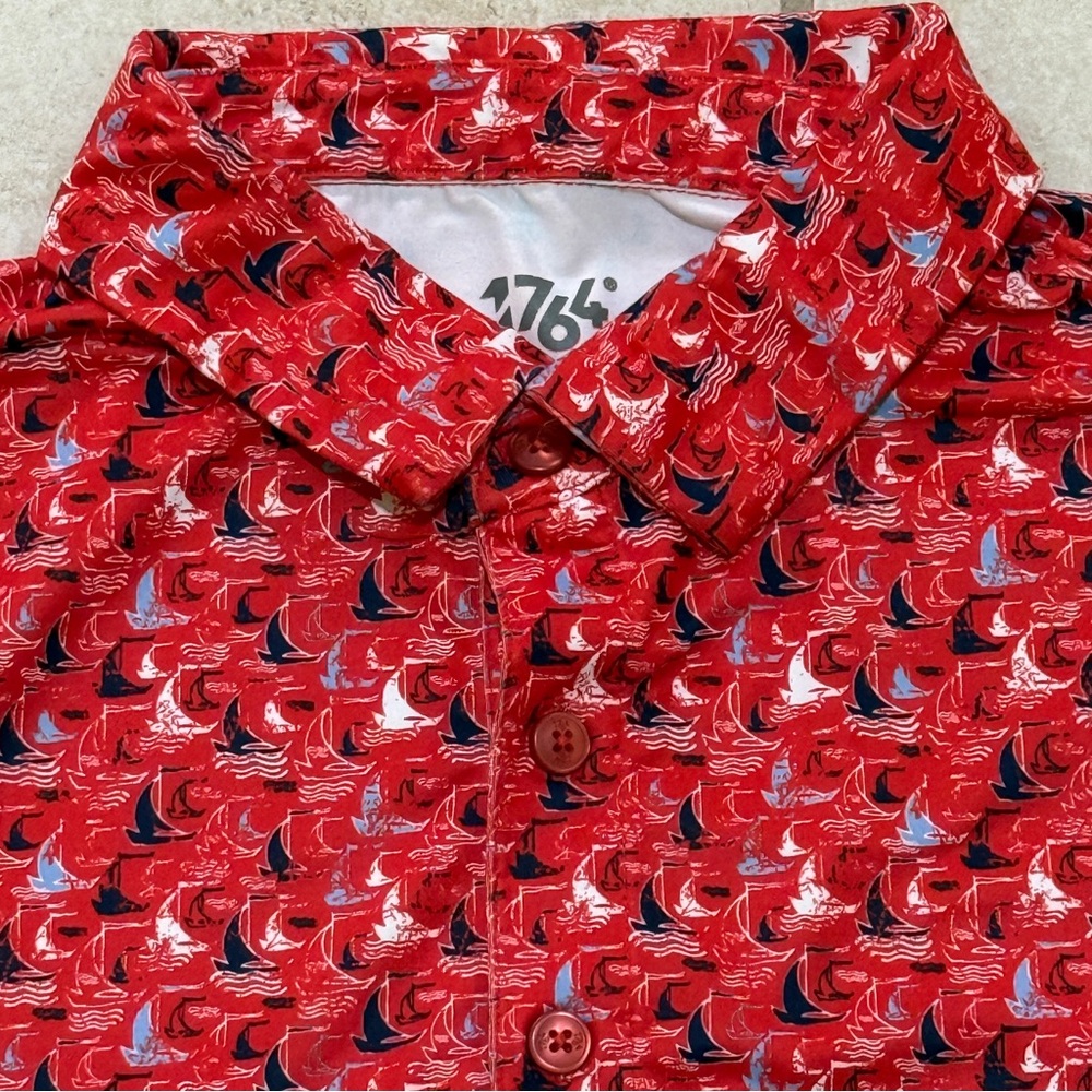 SAILBOAT 1764 Golf Polo Shirt Mens Size Medium